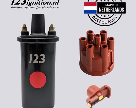 Set of 123 Ignition 6 Cylinder Engine Ignition Coil, Distributor Cap & Rotor - Image 8